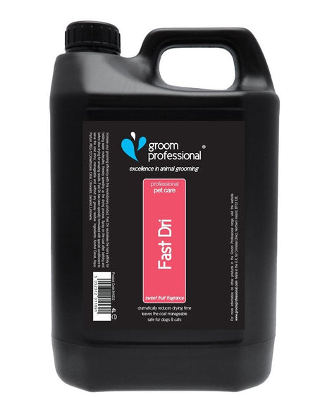 Groom Professional Fast Dri Spray – Sweet Fruit Scent, Reduces Coat Drying Time, 4L