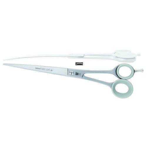 Witte Rose Line 8.5 Inch Curved Grooming Scissors – Micro-Sanded Precision Blades, Ergonomic Design