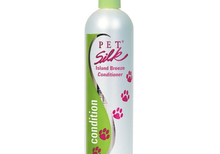 Pet Silk Island Breeze Conditioner 473ml – Fresh Sea Breeze Scent, 1:16 Concentrate for All Coat Types