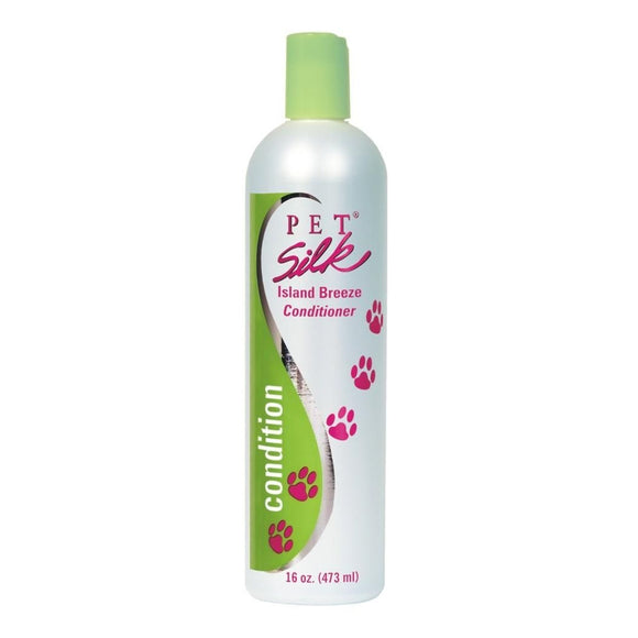 Pet Silk Island Breeze Conditioner 473ml – Fresh Sea Breeze Scent, 1:16 Concentrate for All Coat Types