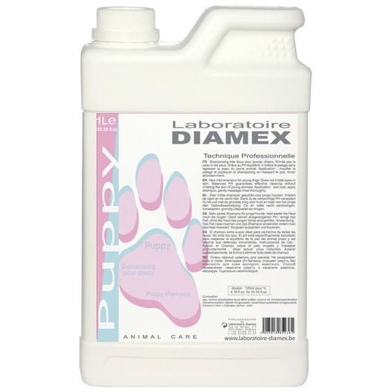 Diamex Puppy Shampoo – Extremely Gentle Concentrate Formula, 1:8 Dilution, 1L Bottle