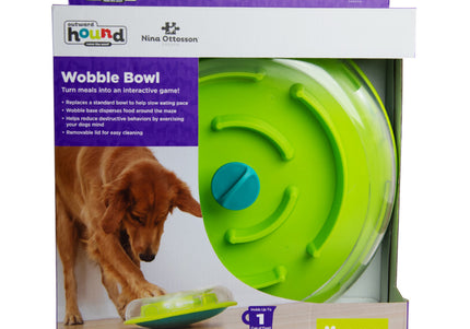Nina Ottosson Wobble Bowl – Interactive Slow Feeder and Educational Puzzle, Level 1