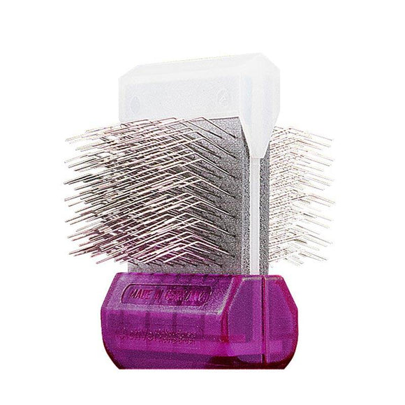 ActiVet Pro Firm Lila Grooming Brush 4.5cm – Hard Double-Sided Flexible Design for Thick Coats