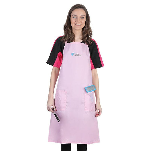 Groom Professional Pink Grooming Apron – Waterproof Lightweight Protective Wear
