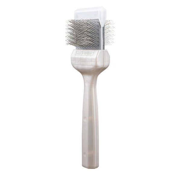ActiVet Pro Silver Coat Grabber Brush – Hard Double-Sided Flexible Tool, 4.5 cm, Efficient Undercoat Removal