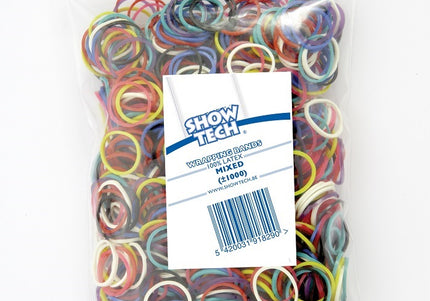 Show Tech Hair Curlers – Mixed Colors, 1.5cm Diameter, Bulk 1000 Pack