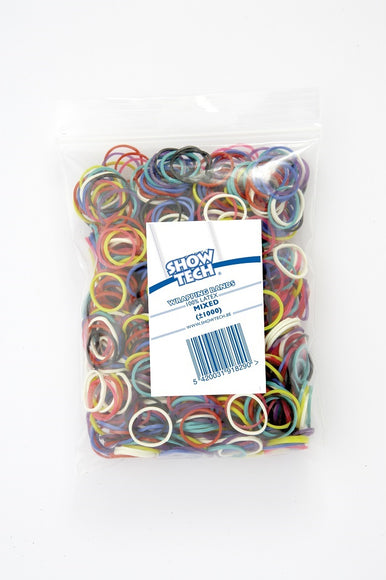 Show Tech Hair Curlers – Mixed Colors, 1.5cm Diameter, Bulk 1000 Pack