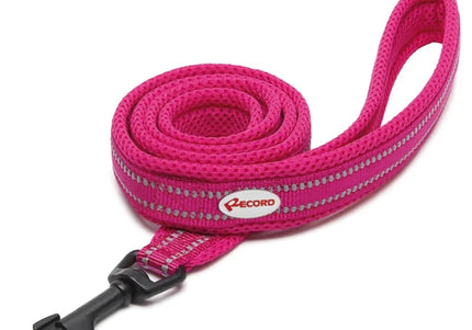 Record Atlante Reflective Dog Leash – High-Quality Fuchsia Lead, 110cm, Large Size