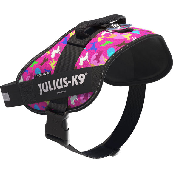 Julius-K9 IDC Powerharness Dogz – Reflective Dog Harness with Colorful Pattern, Size 0