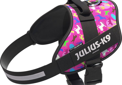 Julius-K9 IDC Powerharness Dogz – Reflective Dog Harness with Colorful Pattern, Size 0
