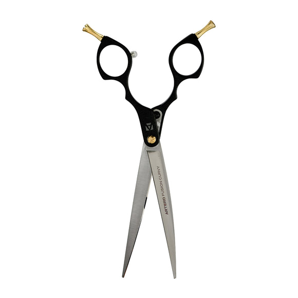 Artero Fusion Black Curvy Scissors – Lightweight 6-Inch Professional Asian Fusion Haircutting Tool