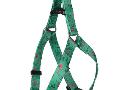 Flamingo Step&Go Samar Green Harness – XS Nylon Step-In Design with Leaf Pattern
