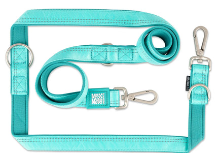 Max&Molly Matrix 2.0 Multi-Function Leash – Reflective, Detachable, Turquoise, Large Size