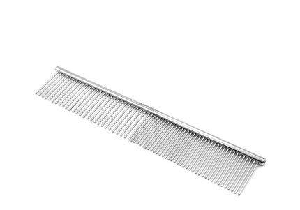 Artero Short Pin Comb 18.5cm – Metal Grooming Comb with Mixed 50/50 Tooth Spacing