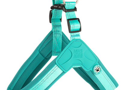 Max&Molly Q-Fit Matrix 2.0 Turquoise Harness – Lightweight Step-In Design with QR ID, Medium