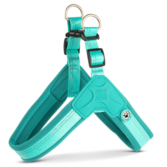 Max&Molly Q-Fit Matrix 2.0 Turquoise Harness – Lightweight Step-In Design with QR ID, Medium