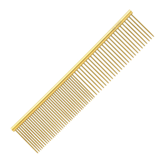 So Posh Metal Comb Grande 19cm – Gold Grooming Comb with Mixed 50/50 Pins