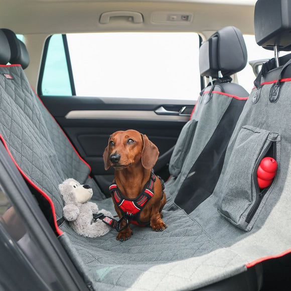 KONG Travel 2-in-1 Bench Seat Cover and Dog Hammock – Waterproof, Durable Car Mat