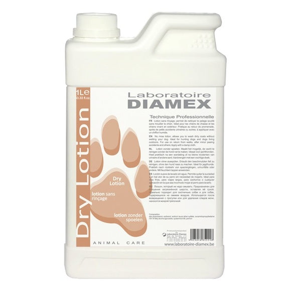 Diamex Dry Lotion Spray – No-Rinse Dry Shampoo with Lemon Oil, 1L Bottle