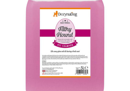 DezynaDog Filthy Hound Deep Cleansing Shampoo Concentrate 1:25 – Heavy-Duty 5L Formula
