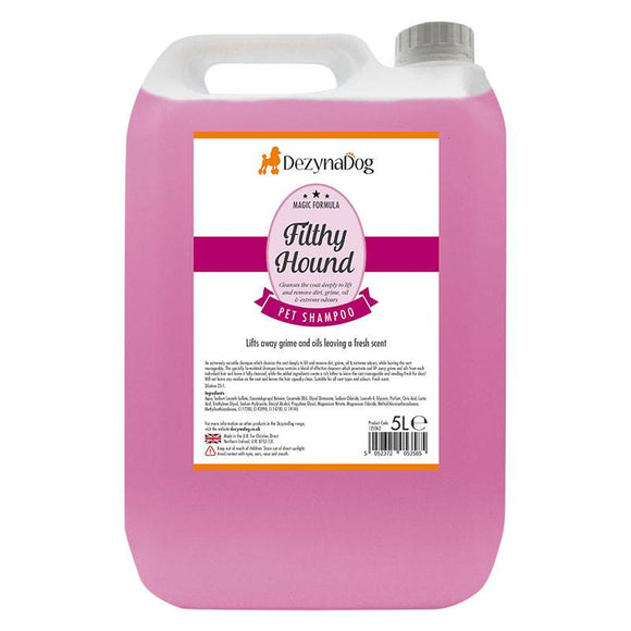 DezynaDog Filthy Hound Deep Cleansing Shampoo Concentrate 1:25 – Heavy-Duty 5L Formula