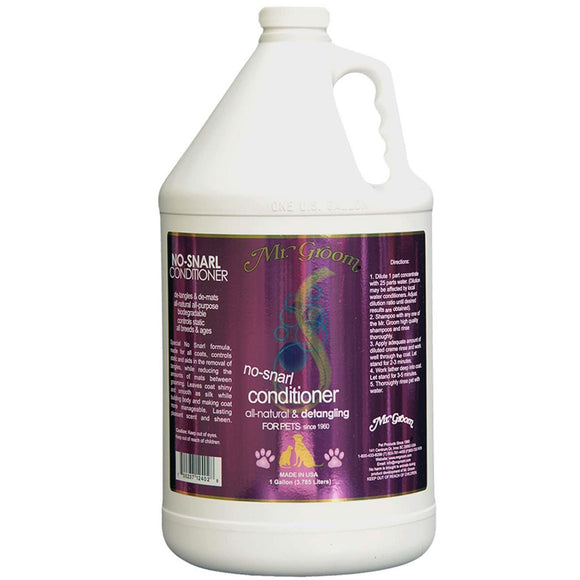 Mr. Groom No Snarl Conditioner – Concentrated Detangling Formula, Prevents Matting, 3.8L