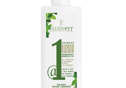 FluidoPet EcoPet Sebum Regulator & Degreasing Shampoo – Concentrated Cleansing Formula, Regulates Oil and Deeply Purifies Coat