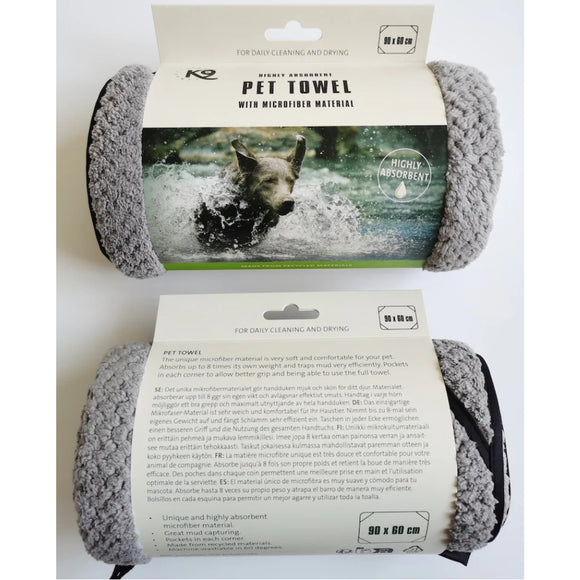 K9 Microfiber Grooming Towel 90x60cm – Ultra Absorbent, Quick-Dry Microfiber Design