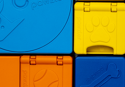 Pawzler Interactive Dog Puzzle Rainbow Set – Modular Enrichment Toy, 8-Piece Colorful Design