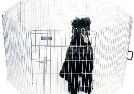 Show Tech X Pen Metal Puppy Playpen – 8 Panel Dog Fence, 76cm Height, Durable Design