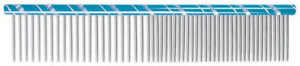 Chadog 16cm Grooming Comb – 50/50 Tooth Spacing, Blue, Durable Stainless Steel