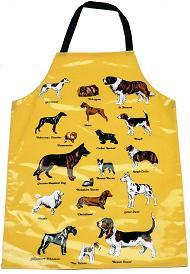 HPP Yellow Grooming Apron – Protective Waterproof Design with Playful Dog Motif