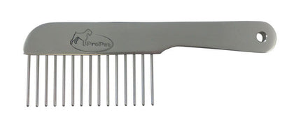 ProPet Solid Aluminum Grooming Comb with Handle – 4cm Needles, 5mm Spacing