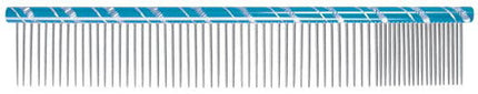 Chadog Grooming Comb 25cm – Mixed 80/20 Teeth, Durable Blue Finish