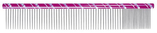 Chadog Grooming Comb 25cm – Mixed 80/20 Teeth, Pink, Lightweight Design