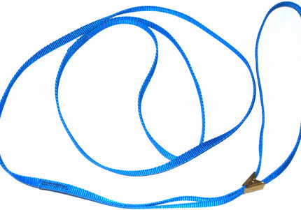 Simplicity Show Lead – English Flat Ring Lead, 6mm Wide, Blue, Lightweight Design