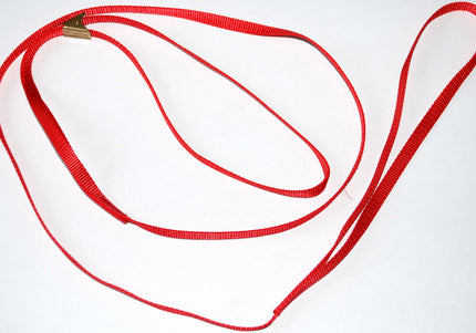 Simplicity Show Lead – English Flat Ring Lead, 6mm Wide, Red, Lightweight Design