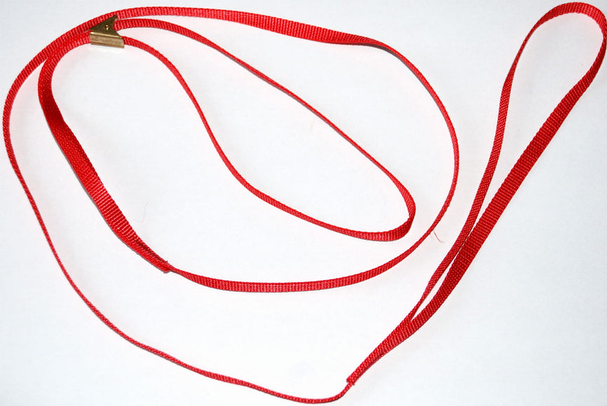 Simplicity Show Lead – English Flat Ring Lead, 6mm Wide, Red, Lightweight Design