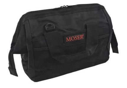 Moser Grooming Bag – Black, Spacious Organizer with Durable Handles and Multiple Pockets