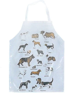 HPP White Protective Grooming Apron – Waterproof Design with Adult Dog Motif, Durable Material