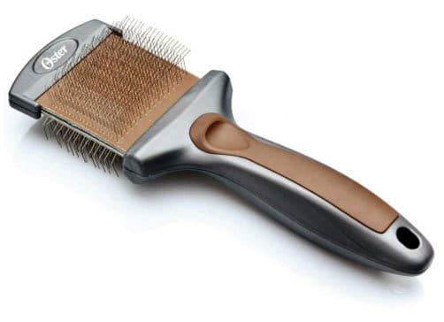 Oster Premium Flexible Double-Sided Brush – Detangling and Fluffing, Ergonomic Design
