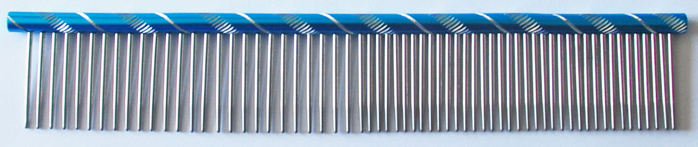 Chadog Grooming Comb 19cm – 50/50 Tooth Spacing, Durable Blue Finish