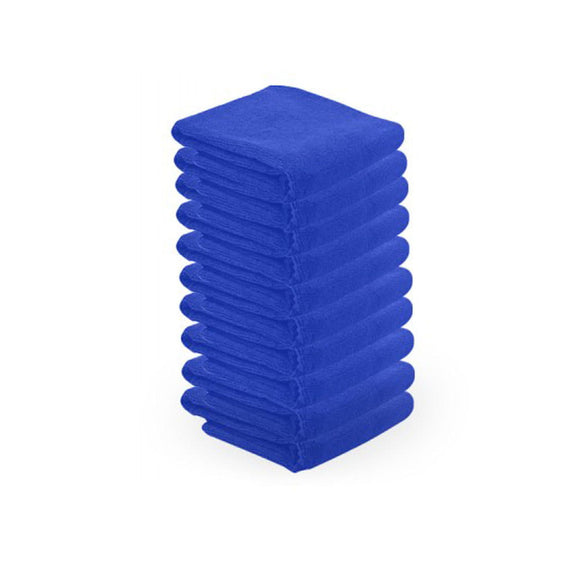 Microfiber Grooming Towels Set – Ultra-Absorbent 73x40cm, Blue, Pack of 10