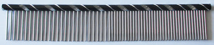Chadog Grooming Comb 19cm – 50/50 Tooth Spacing, Black, Durable Finish