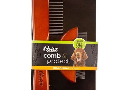 Oster Premium Wooden Comb Set – Durable Grooming Tools for Coat Care and Styling