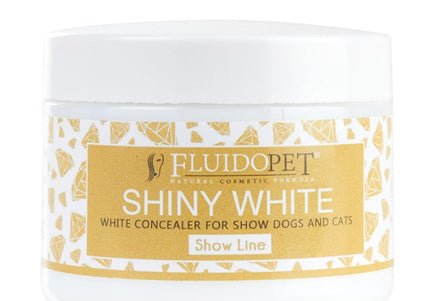 FluidoPet Shiny White Concealer 50ml – Cream Formula Masks Facial Discoloration, Show-Ready Finish