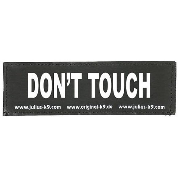 Julius K9 Don't Touch Patch Set – Large Velcro Attachment, 2 Pieces, Durable Design