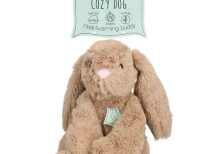 Holland Heartwarming Buddy Plush Bunny – Calming Dog Toy with Heartbeat Imitation, Brown