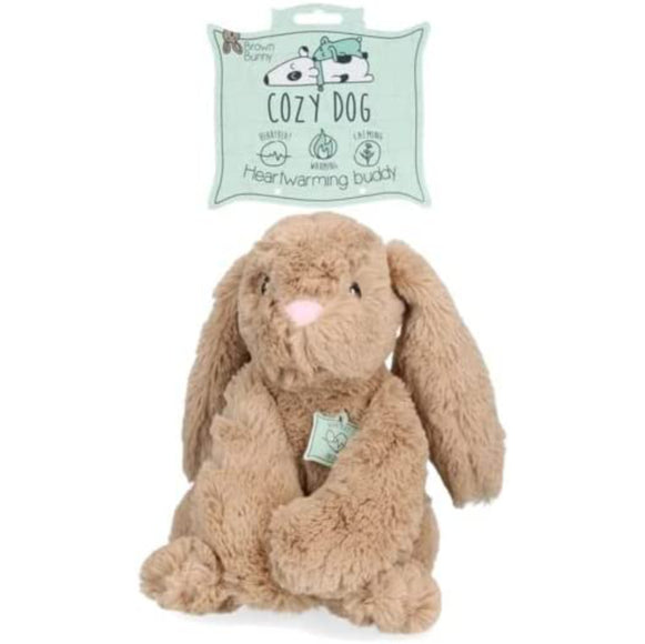 Holland Heartwarming Buddy Plush Bunny – Calming Dog Toy with Heartbeat Imitation, Brown