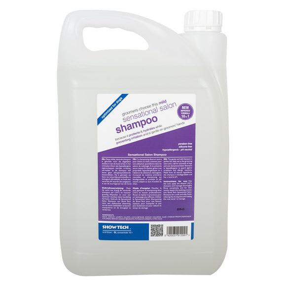 Show Tech Sensational Salon Shampoo – Universal Concentrate 1:10, 5L, Gentle Multi-Species Formula